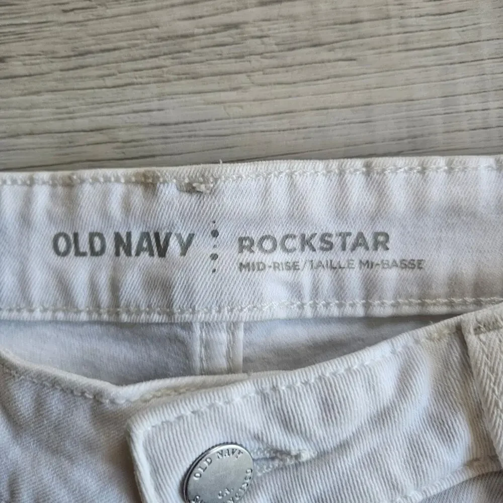 Old Navy Rockstar White Jeans
